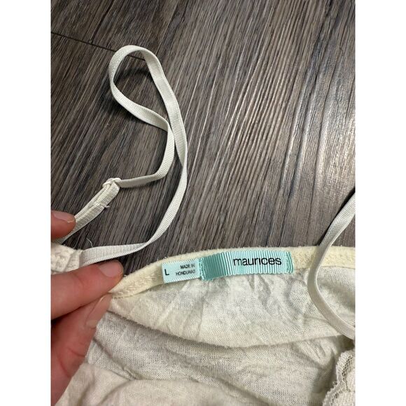 Vintage-Style Lace Camisole – Floral Lace Trim – Y2K Aesthetic - Picture 2 of 4